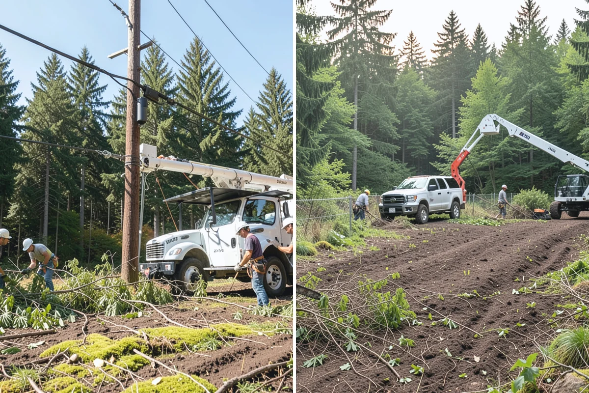 Tree bracing in South Prairie, Pierce County, WA - Assess structural defects and load paths