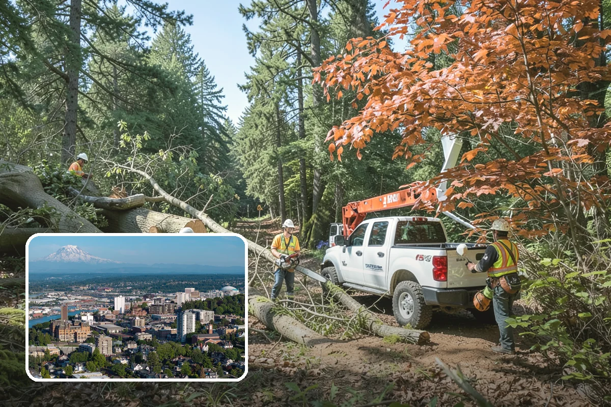 Tree bracing in Tacoma, Pierce County, WA - Reduces the risk of limb or stem failure