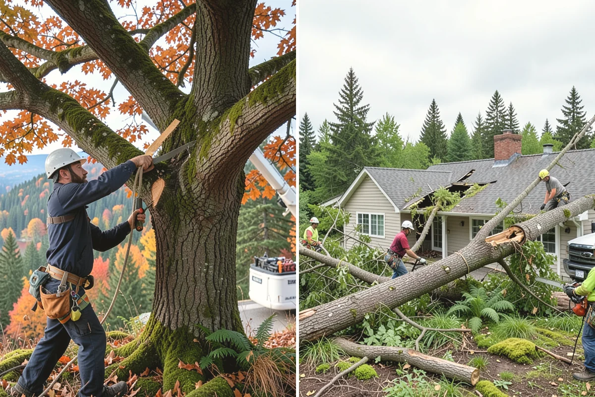 Tree bracing in Tacoma, Pierce County, WA - Assess structural defects and load paths