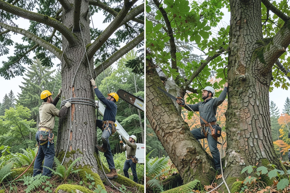 Tree bracing in Wilkeson, Pierce County, WA - Assess structural defects and load paths
