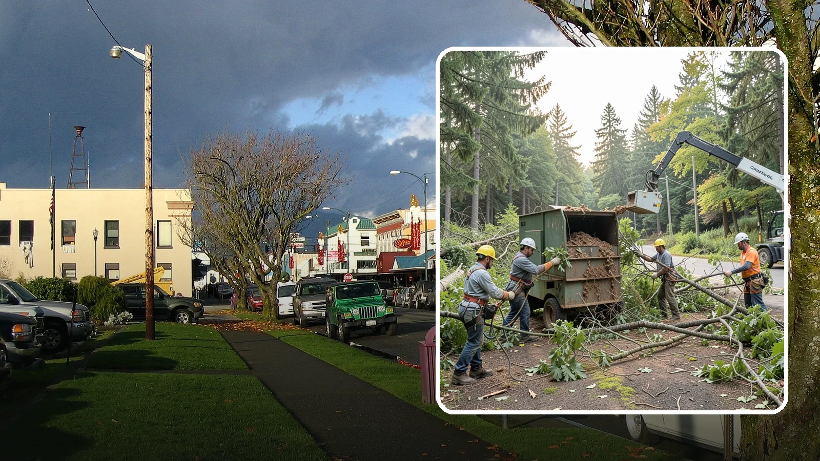 Tree debris removal in Arlington, Snohomish County, WA - The collection and hauling of downed limbs and debris.