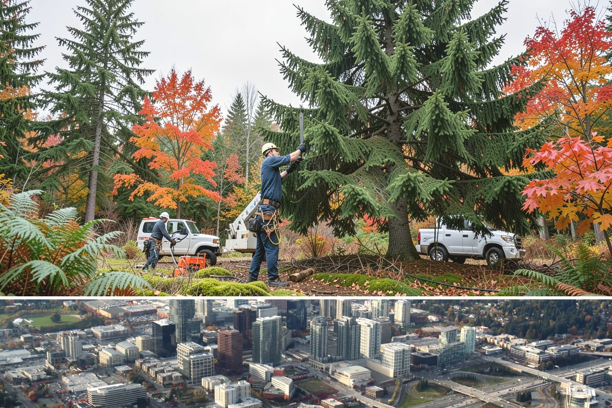 Tree debris removal in Bellevue, King County, WA - This service is most frequently needed during fall through spring when storm events are common in Puget Sound weather patterns...