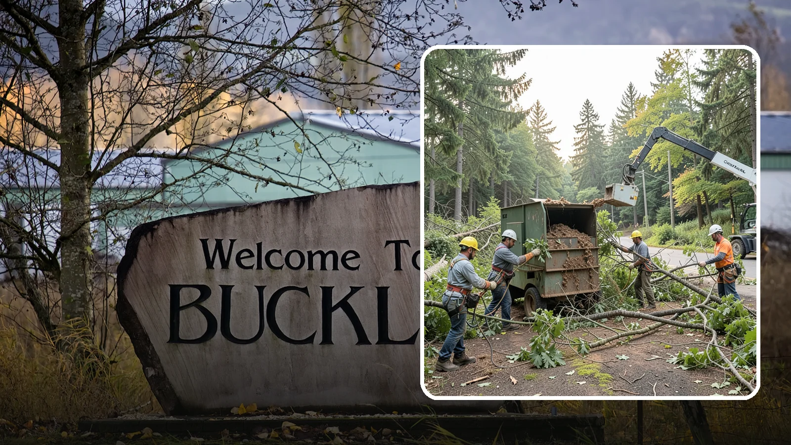 Tree debris removal in Buckley, Pierce County, WA - The collection and hauling of downed limbs and debris.