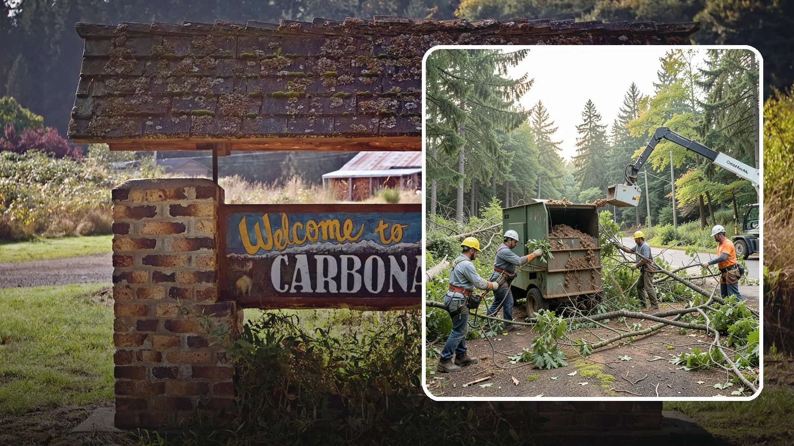 Tree debris removal in Carbonado, Pierce County, WA - The collection and hauling of downed limbs and debris.