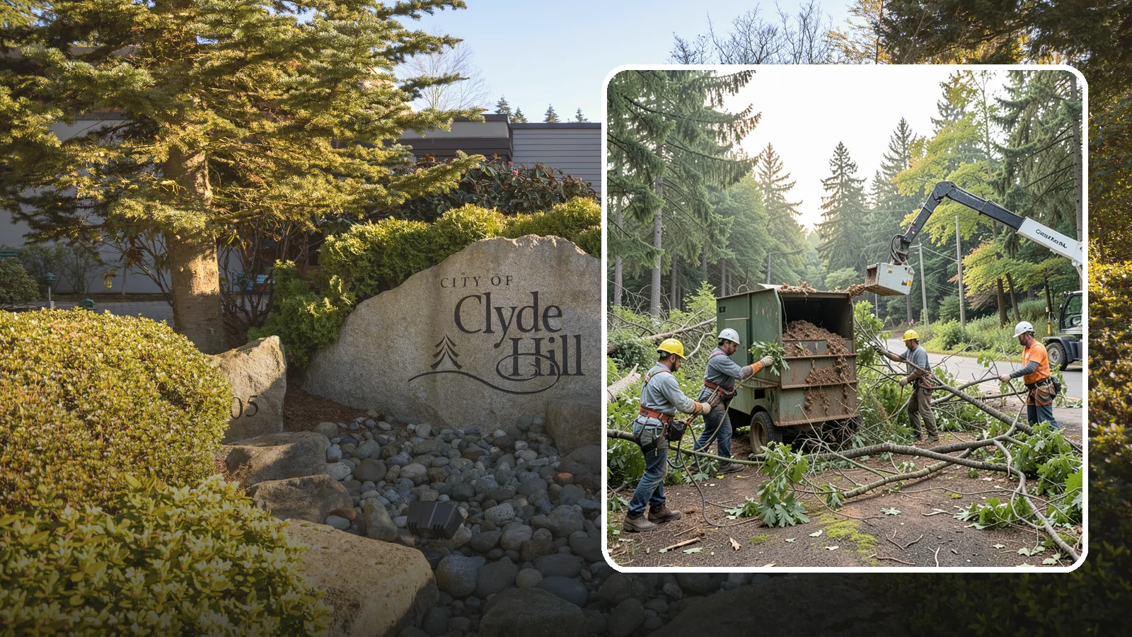 Tree debris removal in Clyde Hill, King County, WA - The collection and hauling of downed limbs and debris.