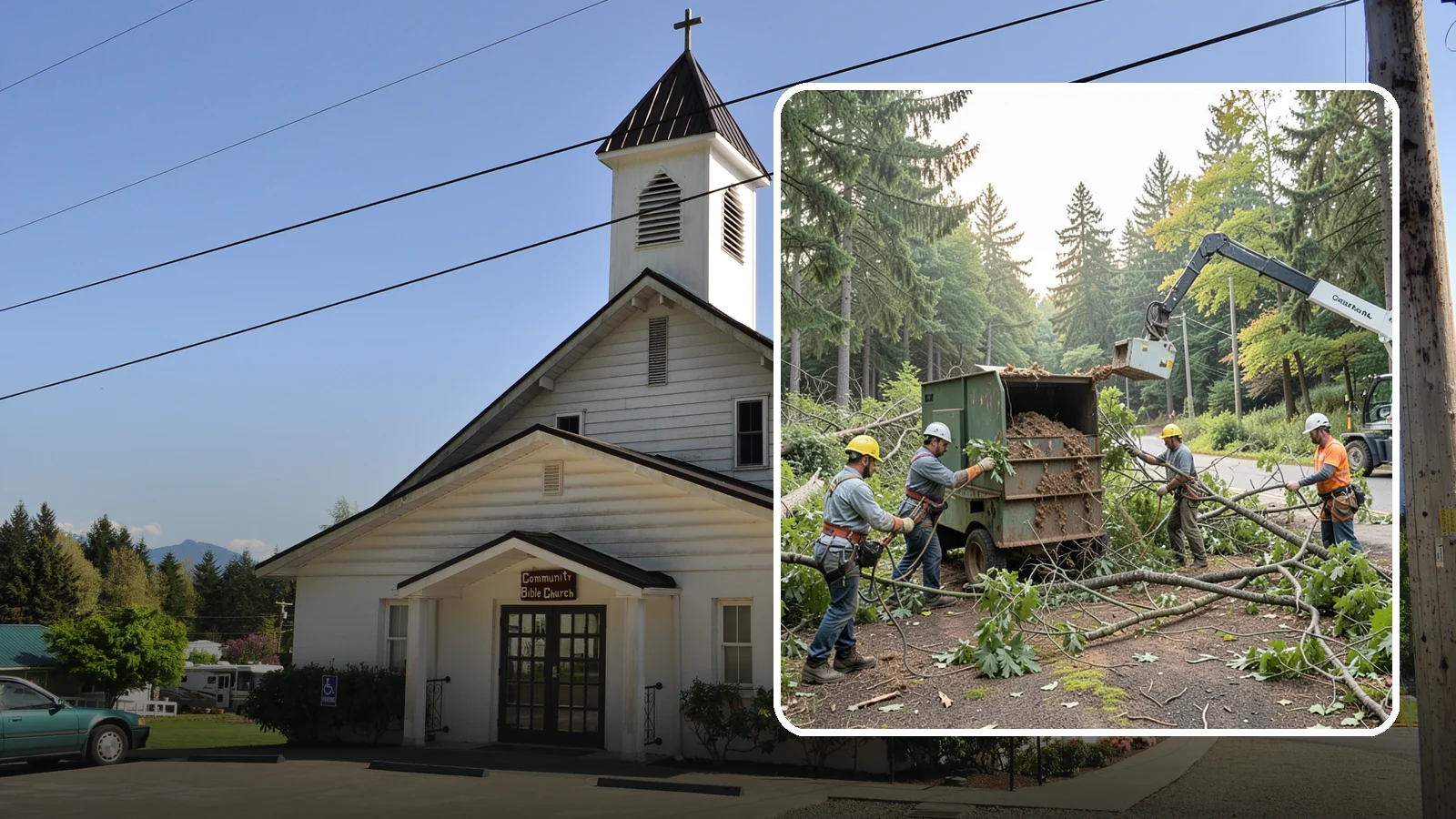 Tree debris removal in Concrete, Skagit County, WA - The collection and hauling of downed limbs and debris.