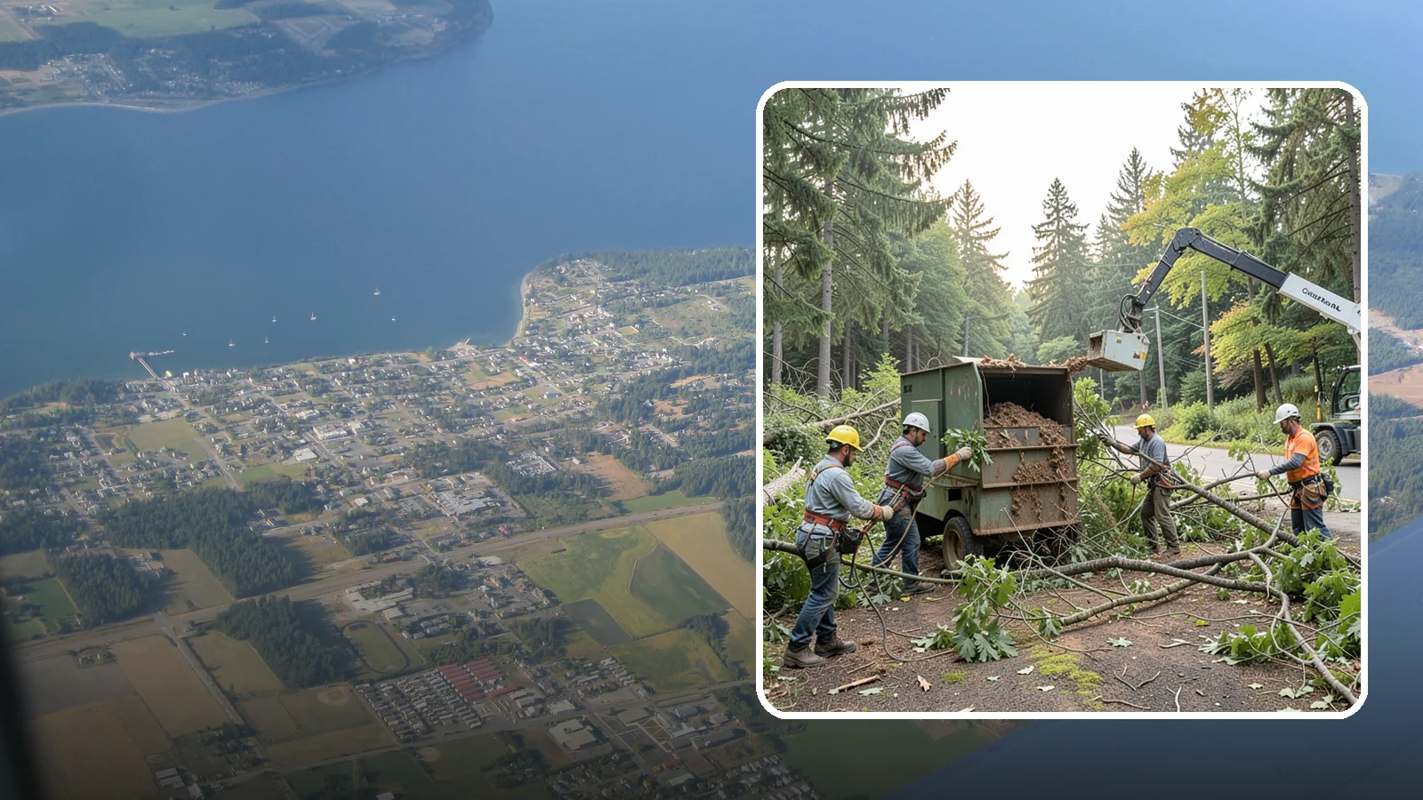 Tree debris removal in Coupeville, Island County, WA - The collection and hauling of downed limbs and debris.
