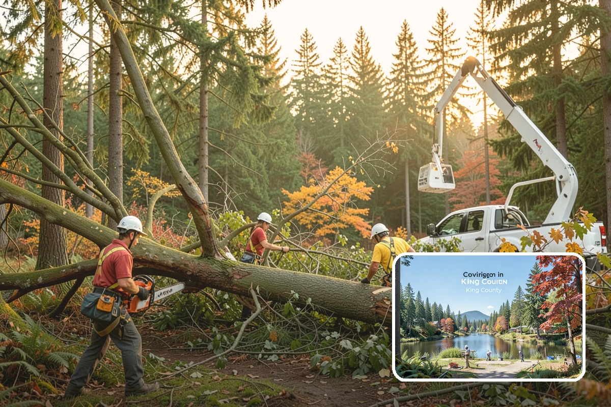 Tree debris removal in Covington, King County, WA - Restores safety and access quickly