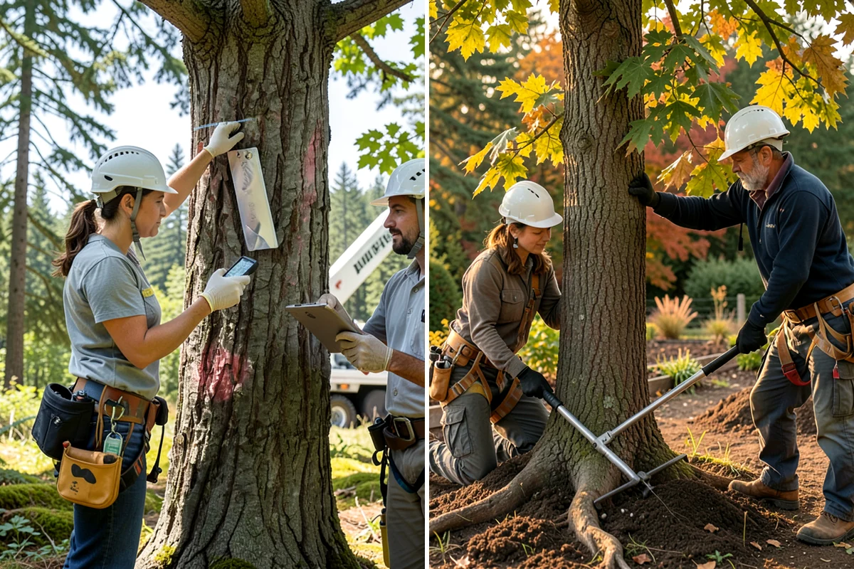 Tree debris removal in DuPont, Pierce County, WA - Assess damage and immediate hazards