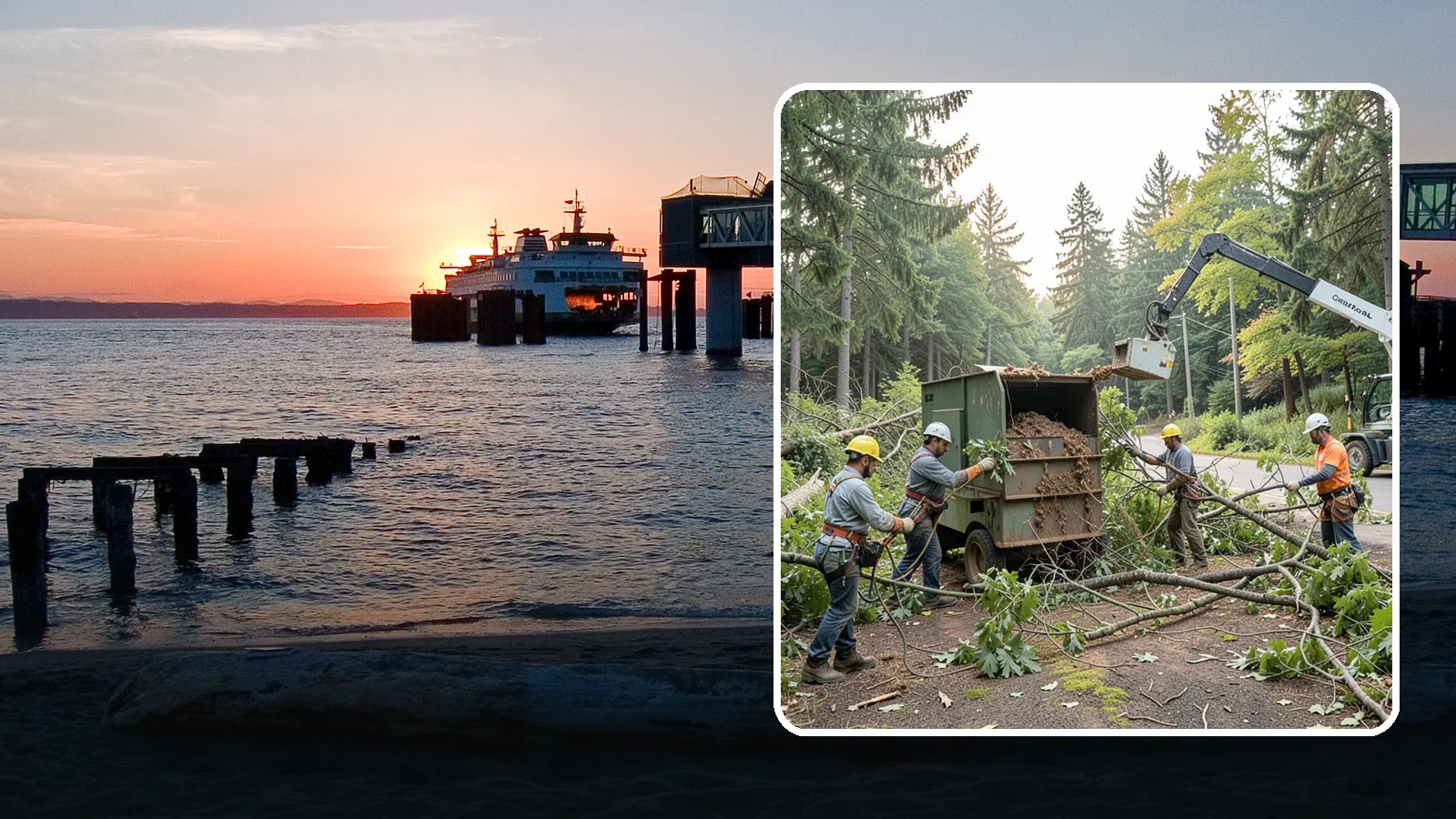 Tree debris removal in Edmonds, Snohomish County, WA - The collection and hauling of downed limbs and debris.