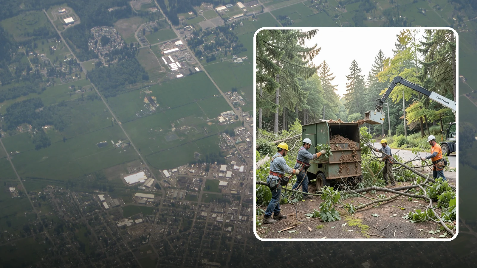 Tree debris removal in Enumclaw, King County, WA - The collection and hauling of downed limbs and debris.