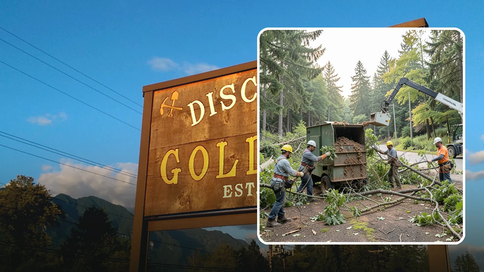 Tree debris removal in Gold Bar, Snohomish County, WA - The collection and hauling of downed limbs and debris.