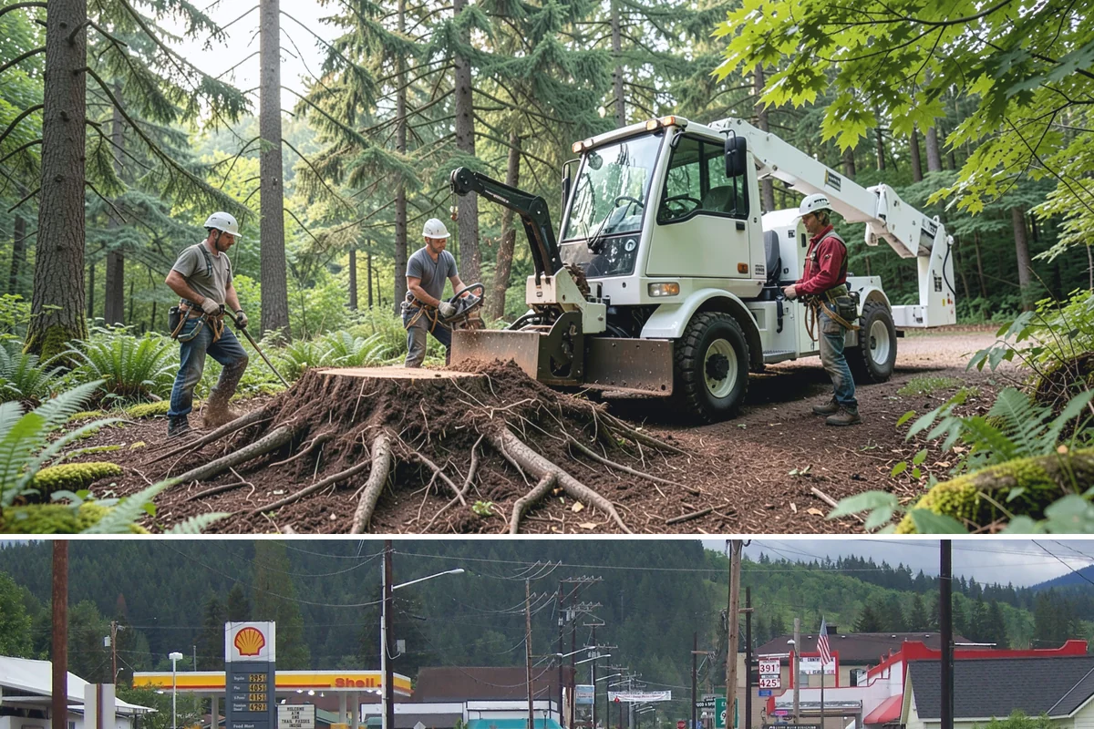 Tree debris removal in Granite Falls, Snohomish County, WA - This service is most frequently needed during fall through spring when storm events are common in Puget Sound weather patterns...