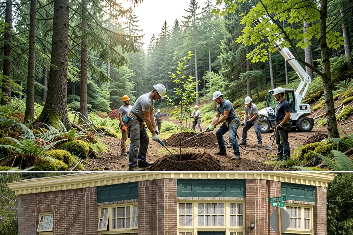 Tree debris removal in Hamilton, Skagit County, WA - This service is most frequently needed during fall through spring when storm events are common in Puget Sound weather patterns...