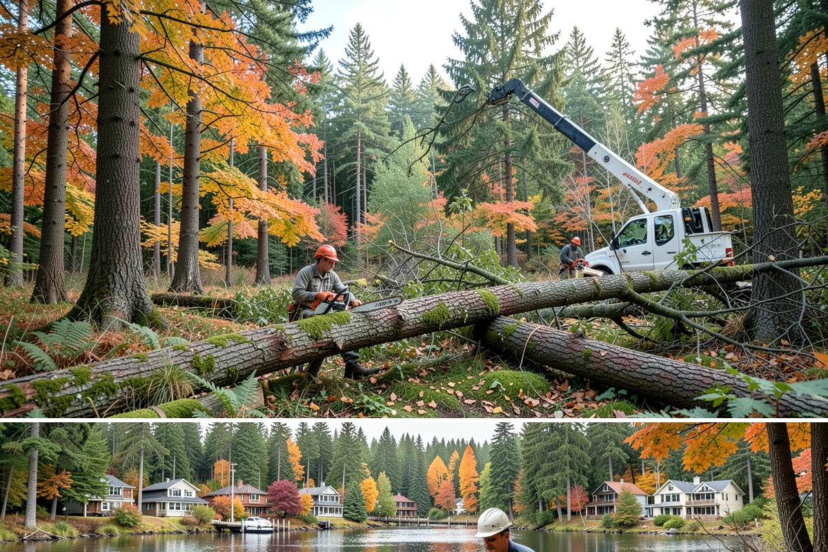 Tree debris removal in La Conner, Skagit County, WA - This service is most frequently needed during fall through spring when storm events are common in Puget Sound weather patterns...