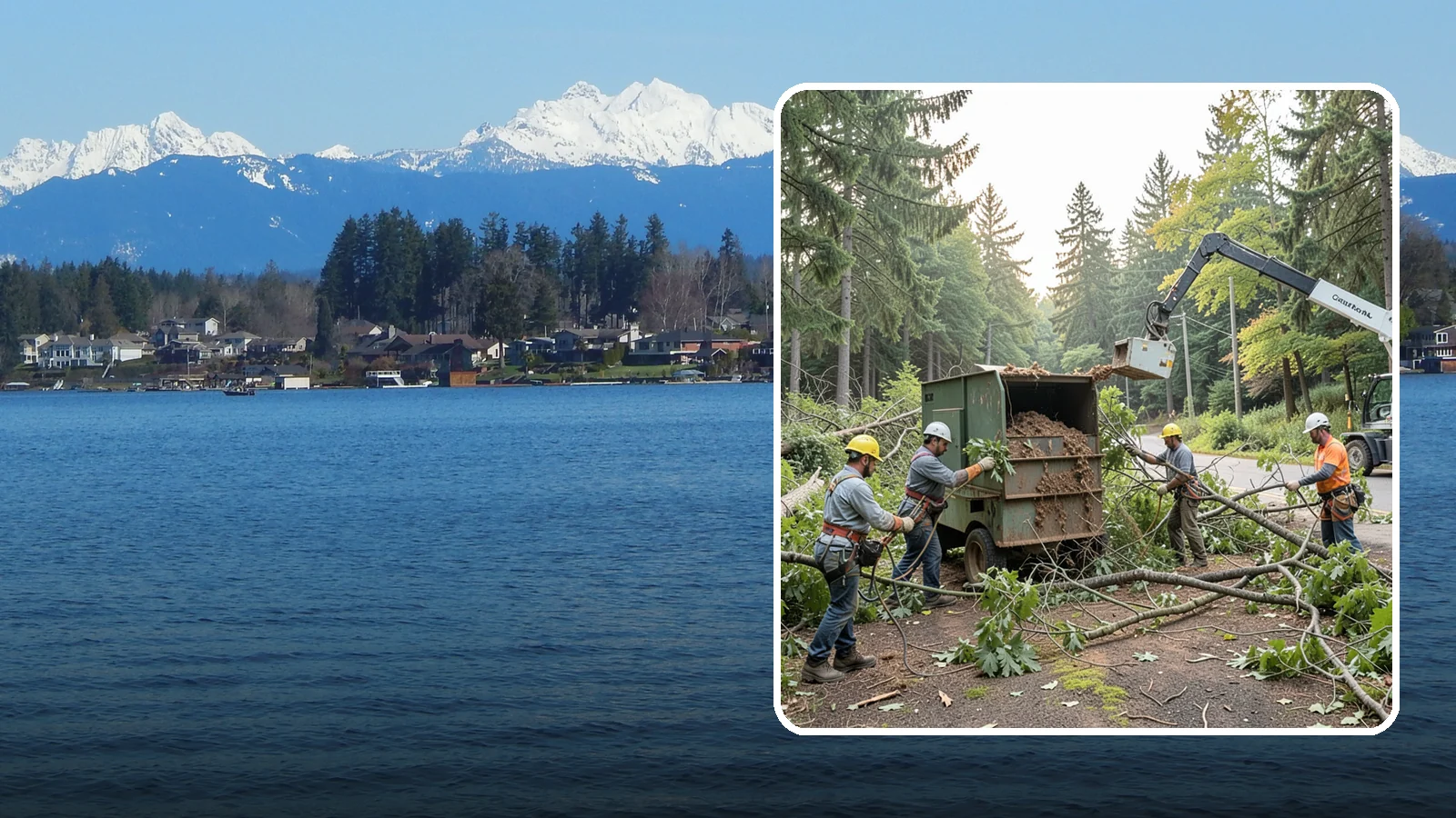 Tree debris removal in Lake Stevens, Snohomish County, WA - The collection and hauling of downed limbs and debris.