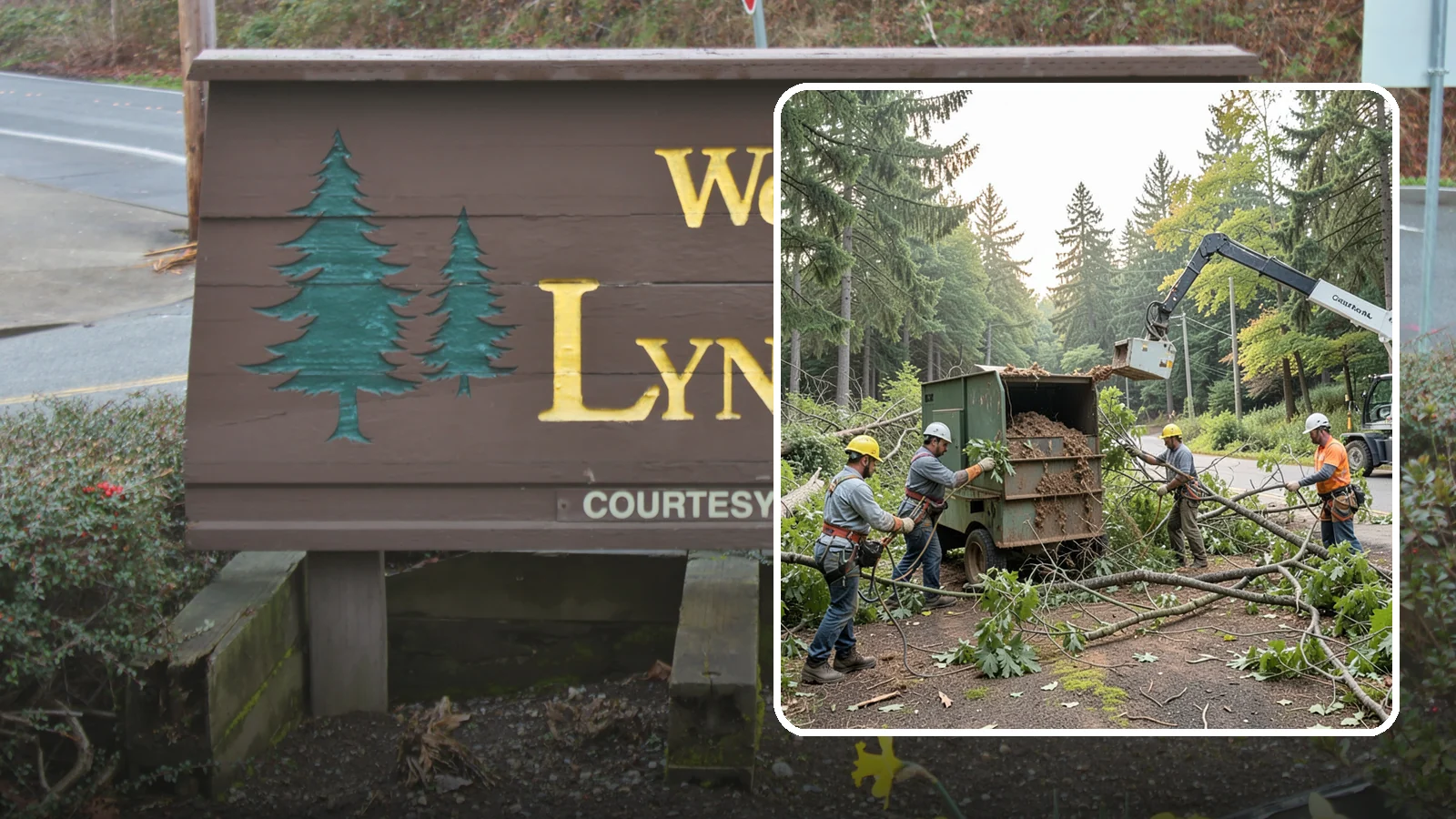 Tree debris removal in Lynnwood, Snohomish County, WA - The collection and hauling of downed limbs and debris.