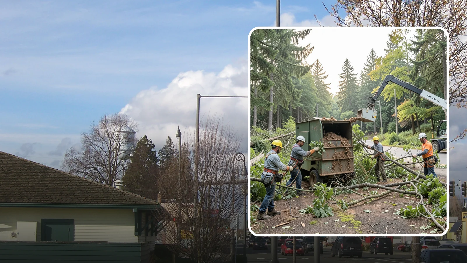 Tree debris removal in Marysville, Snohomish County, WA - The collection and hauling of downed limbs and debris.