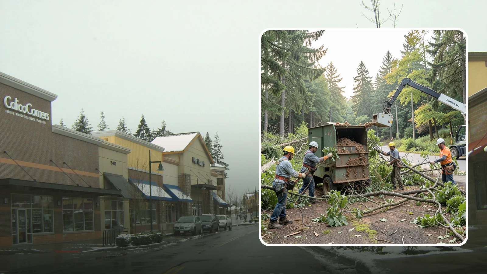 Tree debris removal in Mill Creek, Snohomish County, WA - The collection and hauling of downed limbs and debris.