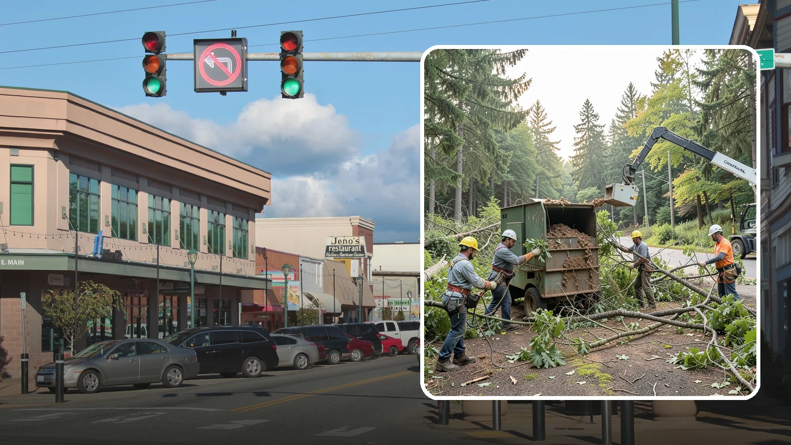 Tree debris removal in Monroe, Snohomish County, WA - The collection and hauling of downed limbs and debris.