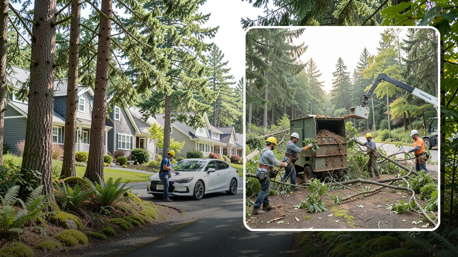 Tree debris removal in Normandy Park, King County, WA - The collection and hauling of downed limbs and debris.