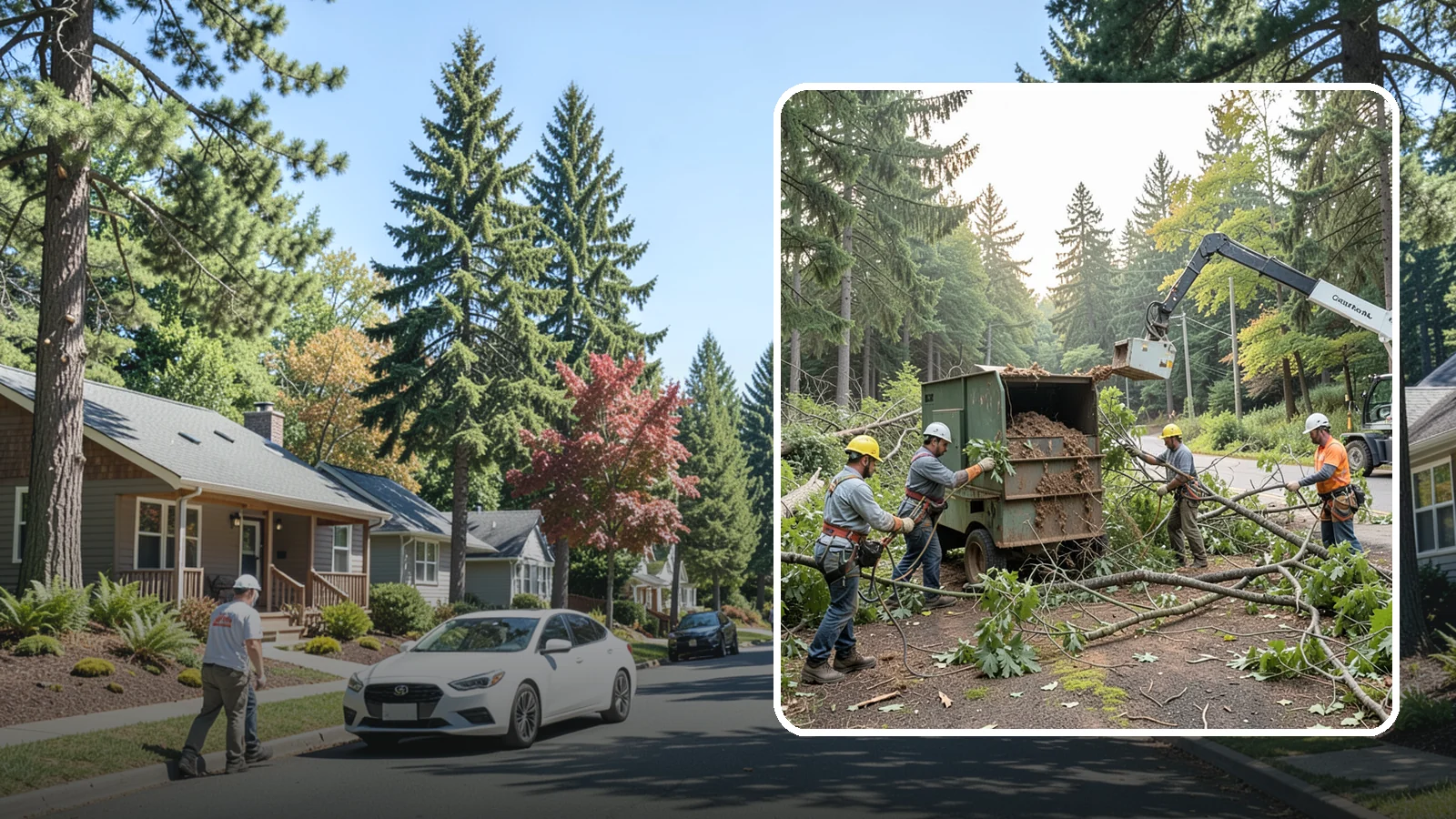 Tree debris removal in Orting, Pierce County, WA - The collection and hauling of downed limbs and debris.