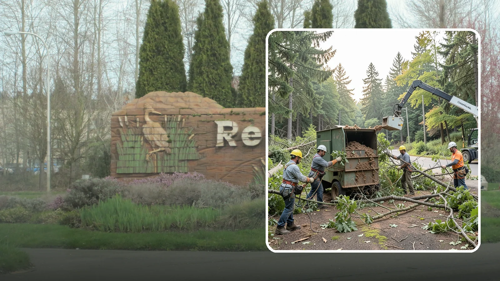 Tree debris removal in Renton, King County, WA - The collection and hauling of downed limbs and debris.