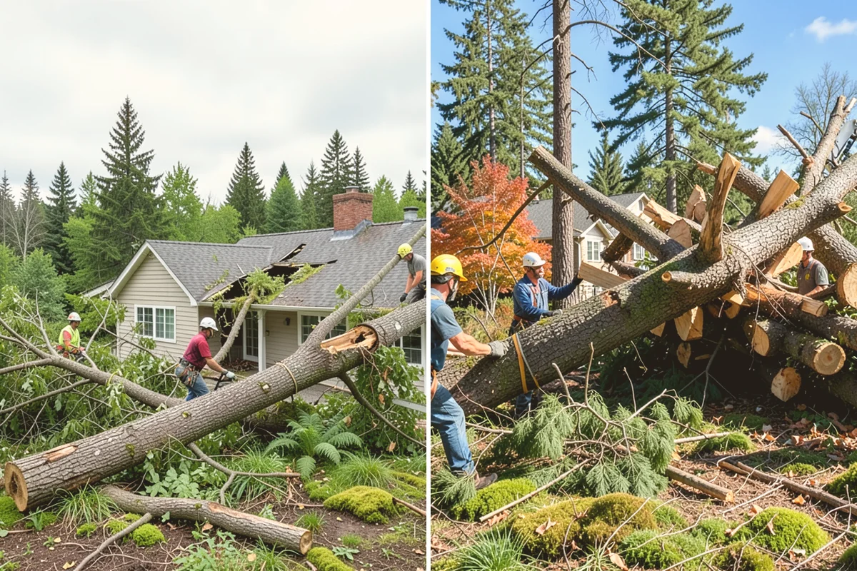 Tree debris removal in Sammamish, King County, WA - Assess damage and immediate hazards