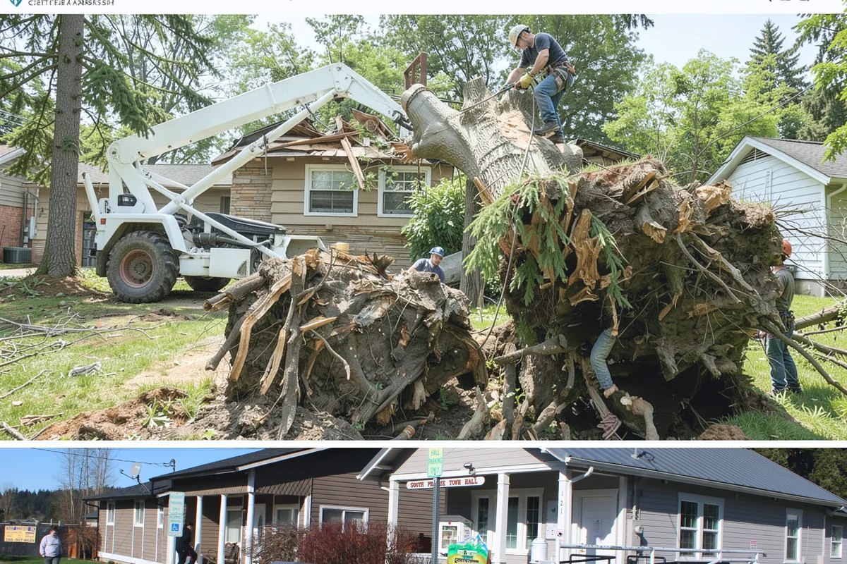 Tree debris removal in South Prairie, Pierce County, WA - This service is most frequently needed during fall through spring when storm events are common in Puget Sound weather patterns...