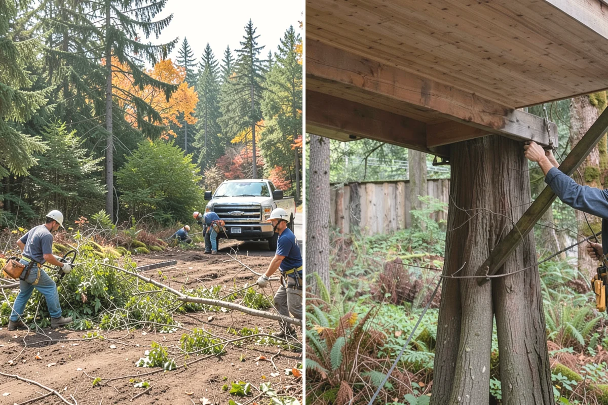 Tree debris removal in Tacoma, Pierce County, WA - Assess damage and immediate hazards