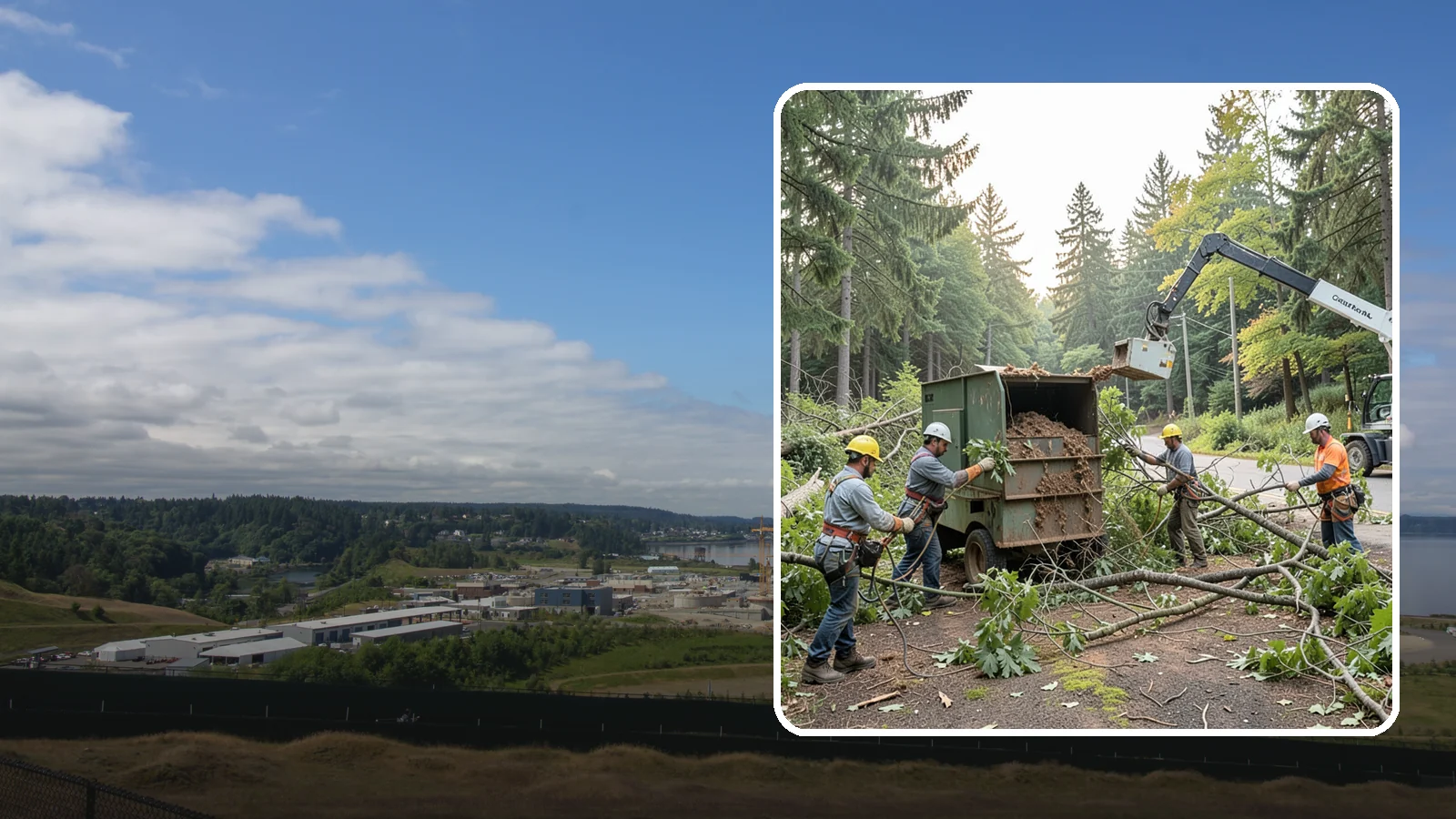 Tree debris removal in University Place, Pierce County, WA - The collection and hauling of downed limbs and debris.