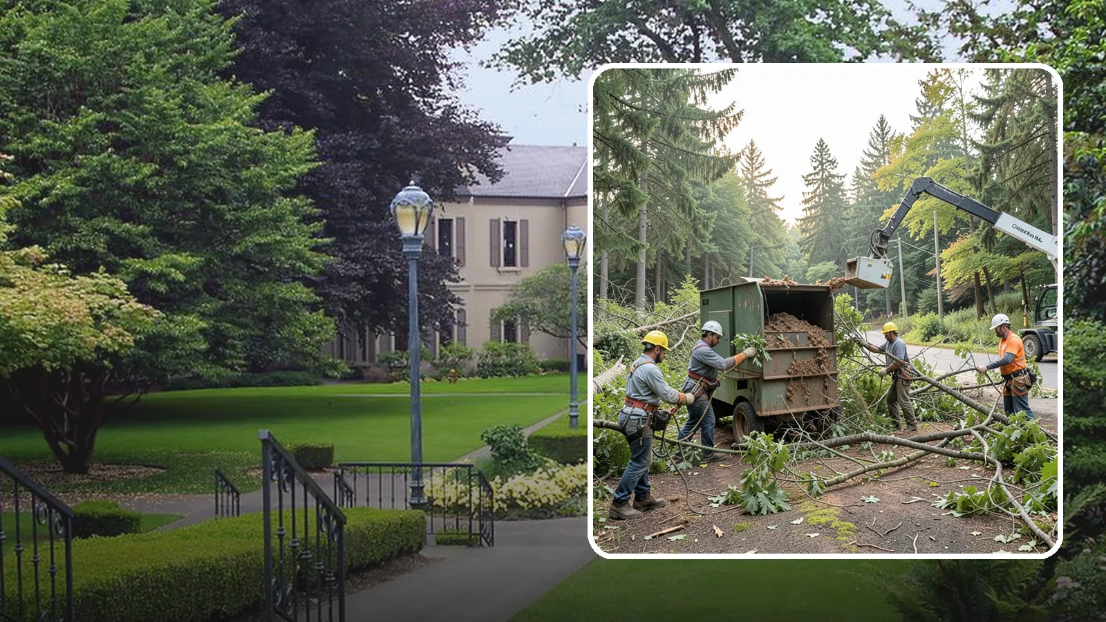 Tree debris removal in Woodinville, King County, WA - The collection and hauling of downed limbs and debris.
