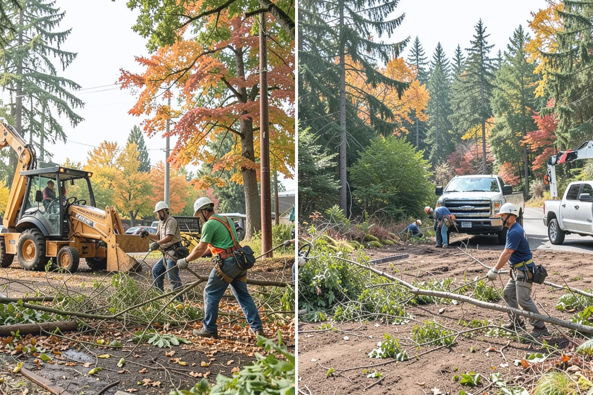 Tree debris removal in Woodinville, King County, WA - Assess damage and immediate hazards