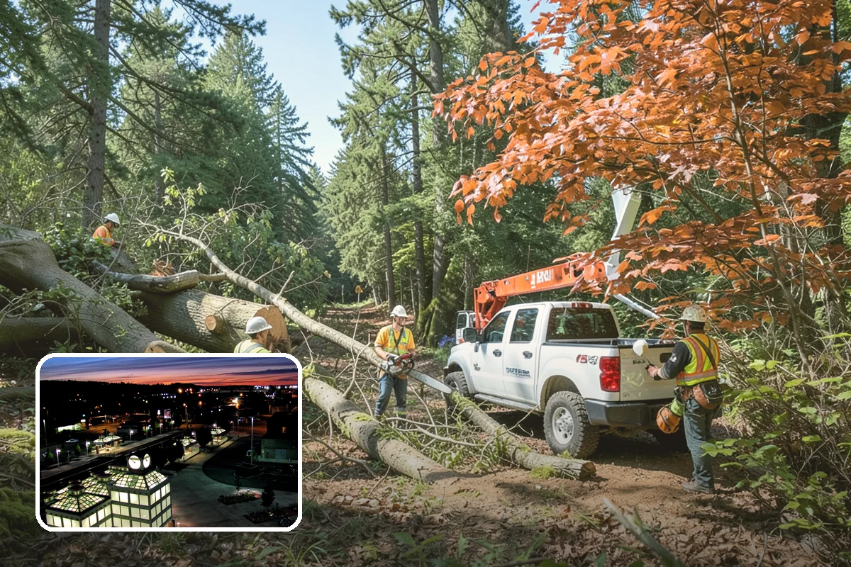 Tree dismantling / sectional removal in Auburn, King County, WA - Removes safety hazards and reduces liability
