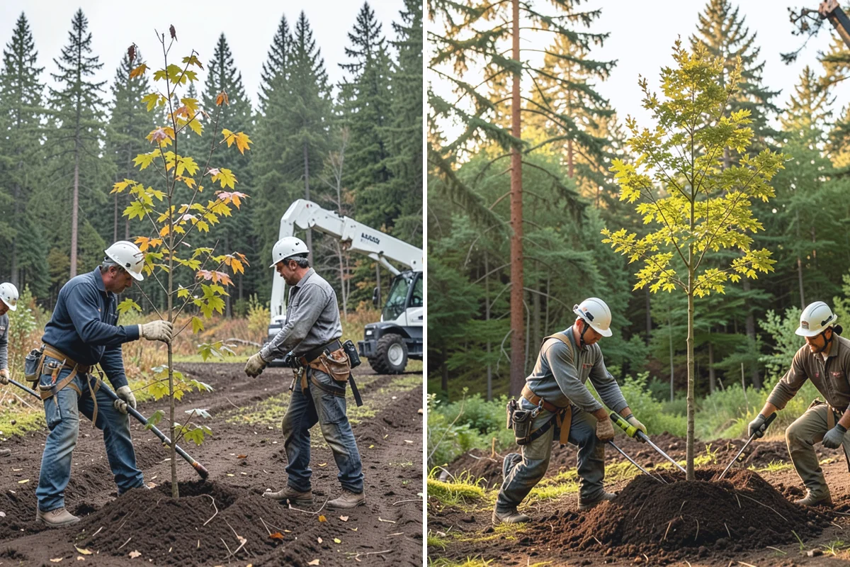 Tree dismantling / sectional removal in Auburn, King County, WA - On-site assessment and hazard evaluation