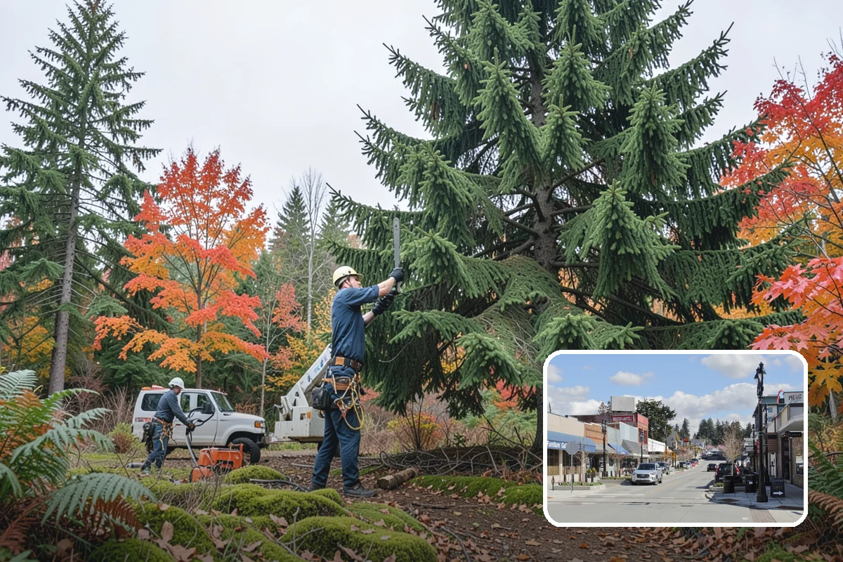 Tree dismantling / sectional removal in Bothell, King County, WA - Removes safety hazards and reduces liability