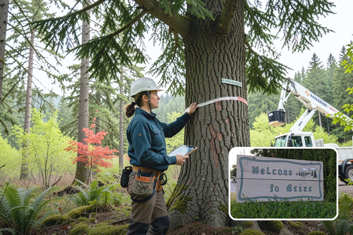 Tree dismantling / sectional removal in Brier, Snohomish County, WA - Removes safety hazards and reduces liability