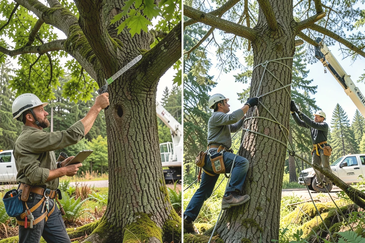 Tree dismantling / sectional removal in Burien, King County, WA - On-site assessment and hazard evaluation