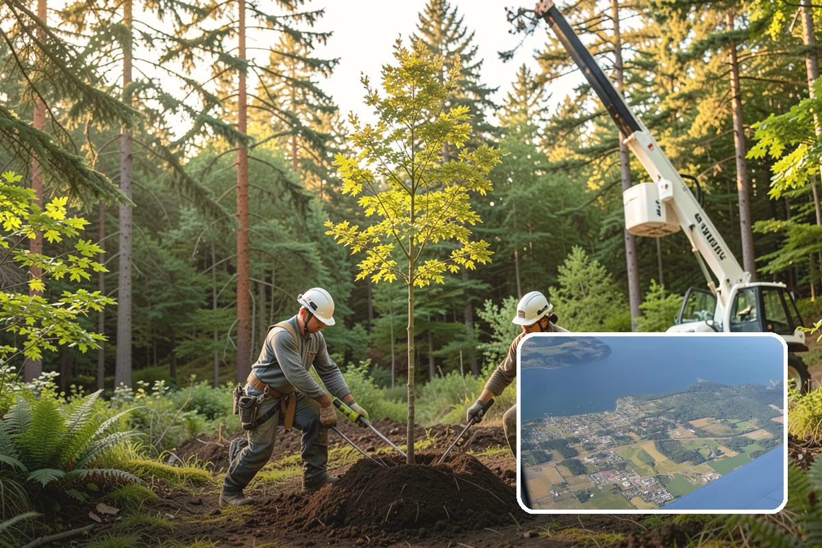 Tree dismantling / sectional removal in Coupeville, Island County, WA - Removes safety hazards and reduces liability