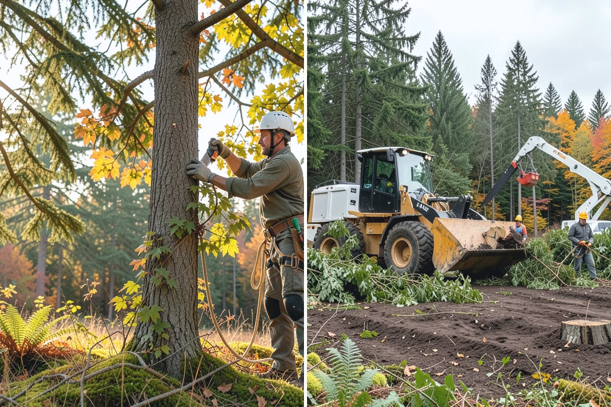 Tree dismantling / sectional removal in Coupeville, Island County, WA - On-site assessment and hazard evaluation