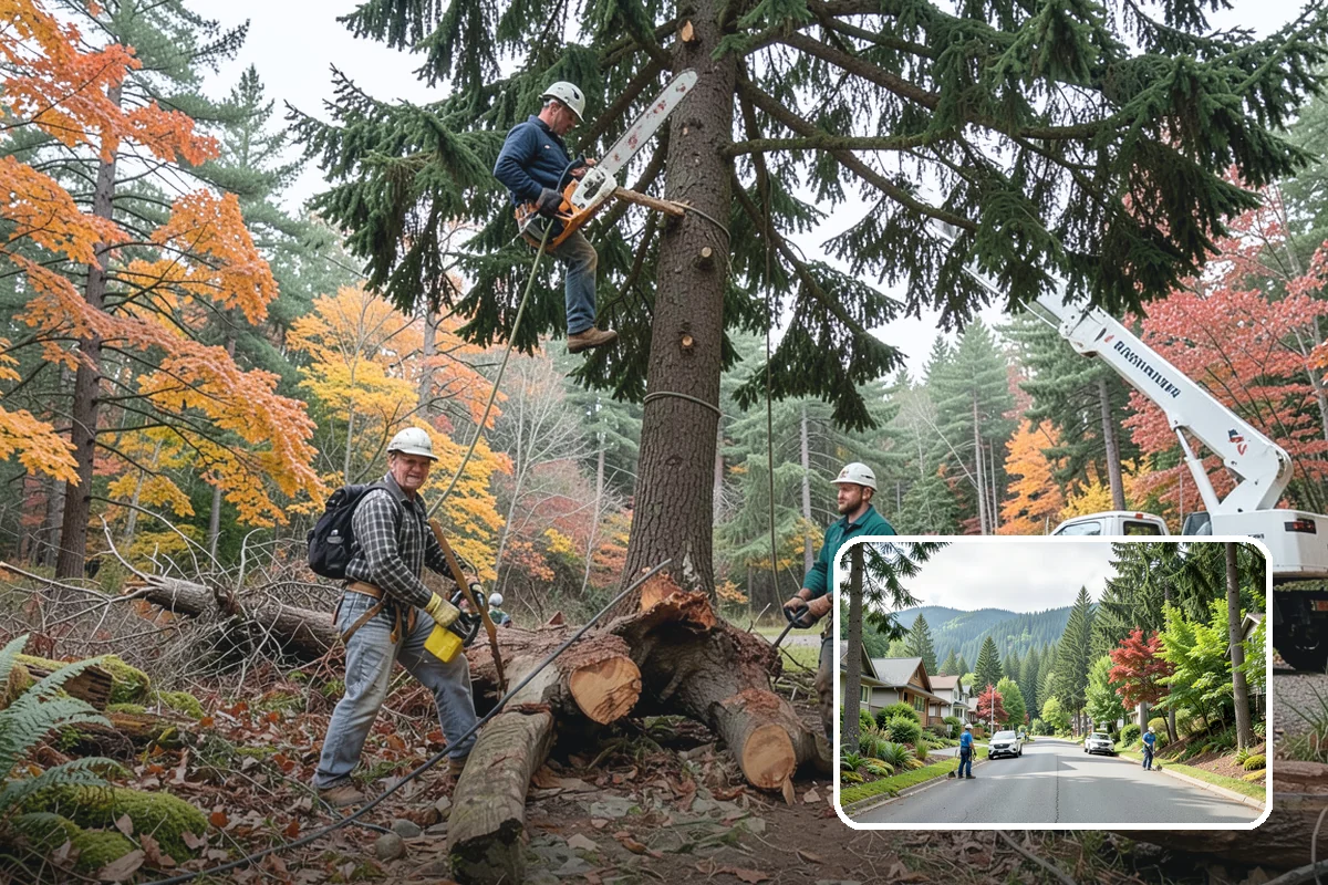 Tree dismantling / sectional removal in Darrington, Snohomish County, WA - Removes safety hazards and reduces liability