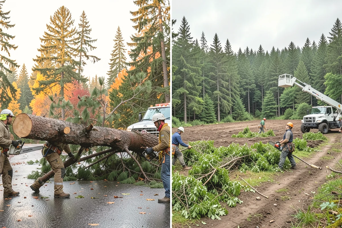 Tree dismantling / sectional removal in Duvall, King County, WA - On-site assessment and hazard evaluation