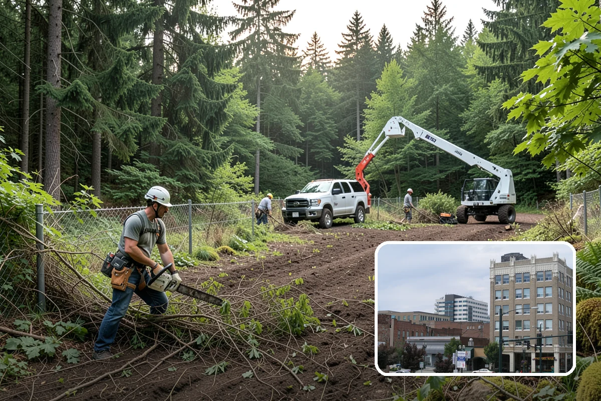 Tree dismantling / sectional removal in Everett, Snohomish County, WA - Removes safety hazards and reduces liability