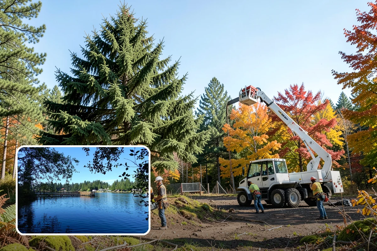 Tree dismantling / sectional removal in Federal Way, King County, WA - Removes safety hazards and reduces liability