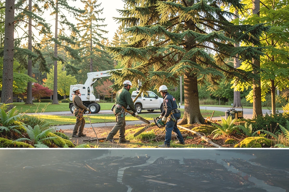 Tree dismantling / sectional removal in Fife, Pierce County, WA - Work can proceed year-round in the Puget Sound climate but may require extra safety precautions for hidden decay during wet...