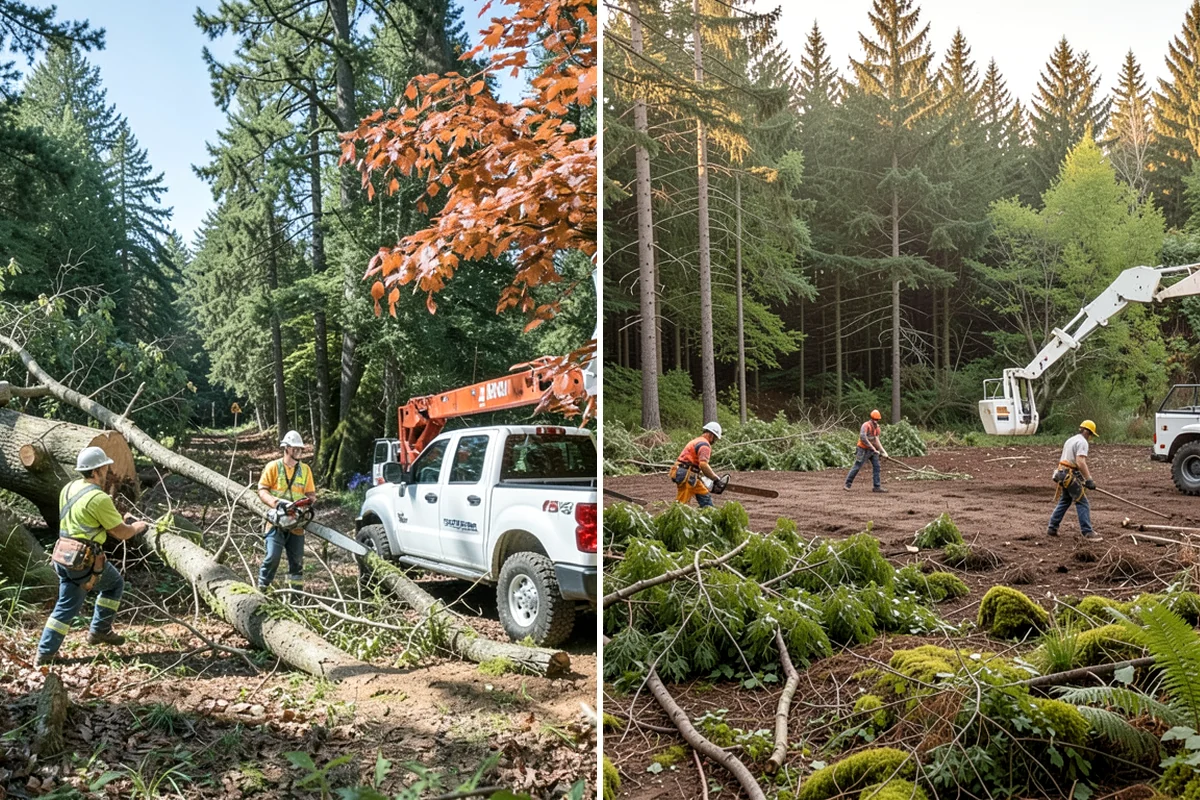 Tree dismantling / sectional removal in Fircrest, Pierce County, WA - On-site assessment and hazard evaluation