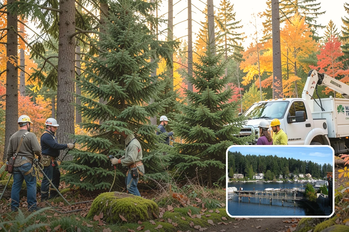 Tree dismantling / sectional removal in Gig Harbor, Pierce County, WA - Removes safety hazards and reduces liability