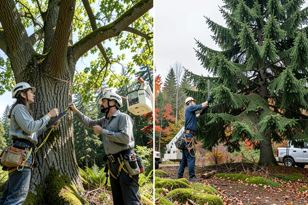 Tree dismantling / sectional removal in Hunts Point, King County, WA - On-site assessment and hazard evaluation