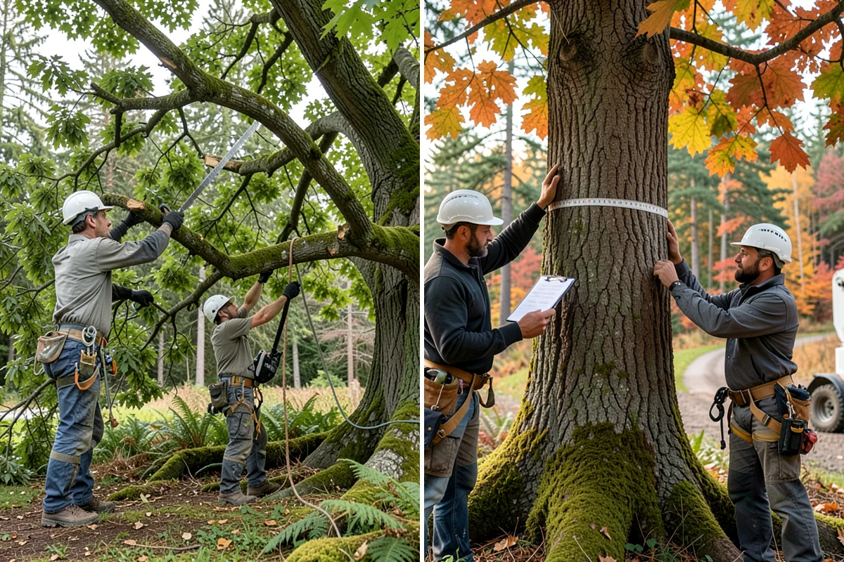 Tree dismantling / sectional removal in Kenmore, King County, WA - On-site assessment and hazard evaluation