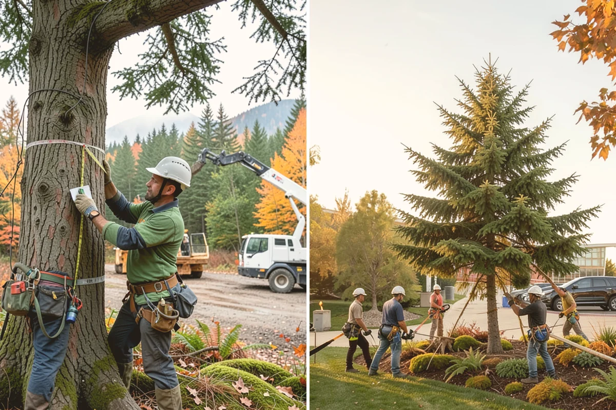 Tree dismantling / sectional removal in Kent, King County, WA - On-site assessment and hazard evaluation